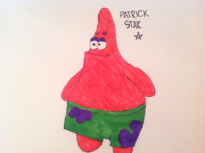 670x500 How To Draw Patrick From Spongebob Squarepants 7 Steps