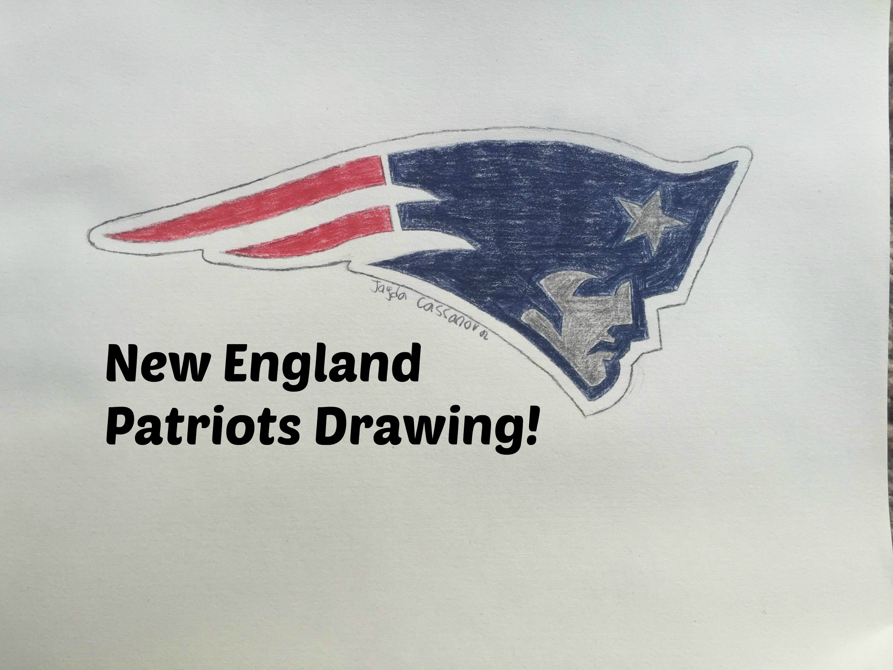 3128x2346 New England Patriots Logo Drawing (Time Lapse)