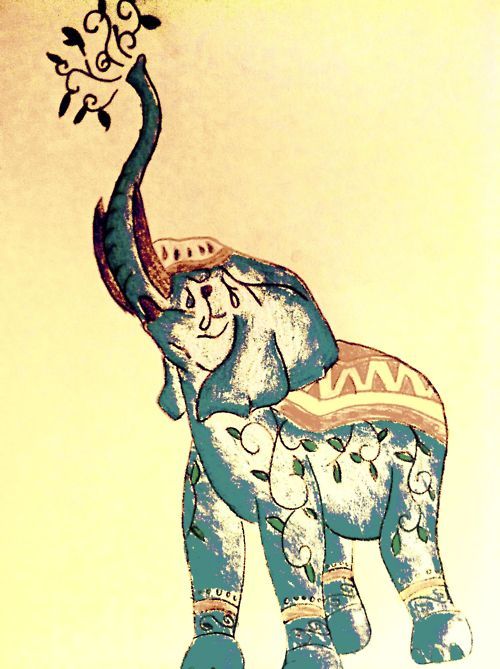 500x669 Pattern Elephant Drawing Images