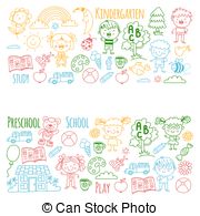 180x195 Imagination. Exploration. Study. Play. Learn. Kindergarten . Eps