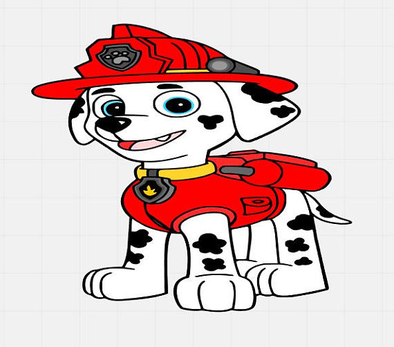 570x502 Marshall Paw Patrol Clipart Paw Patrol Svg Svg Cutting File