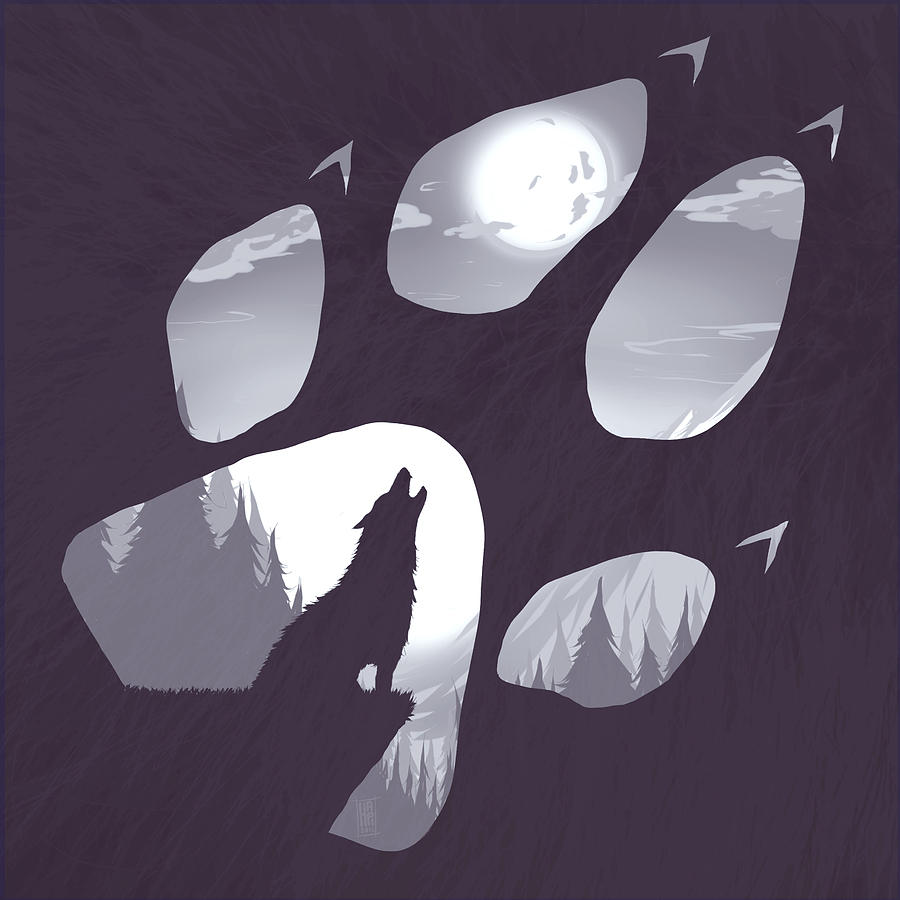 900x900 Wolf Paw Digital Art By Daniel Hapi