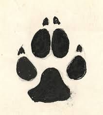 212x238 Wolf Paw Print Drawing