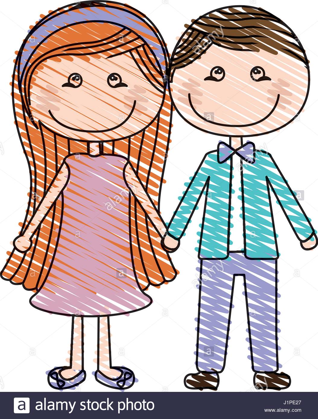 1055x1390 Color Pencil Drawing Of Caricature Couple In Suit Formal