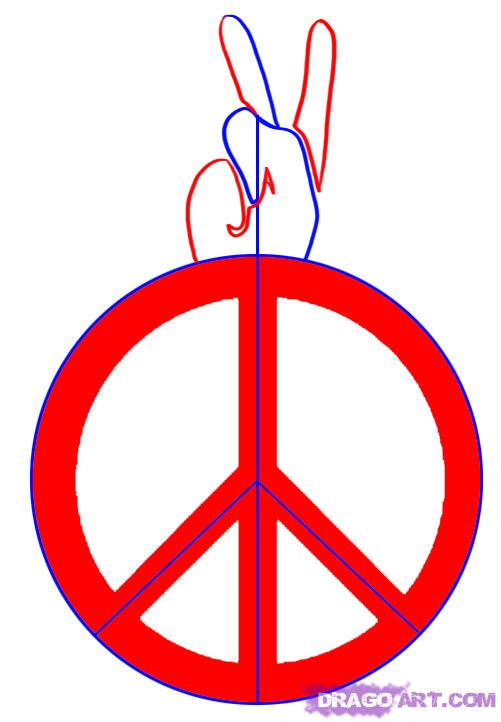 501x722 How To Draw A Peace Sign Step Clipart Panda