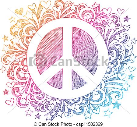 450x417 Cool Peace Sign Drawings