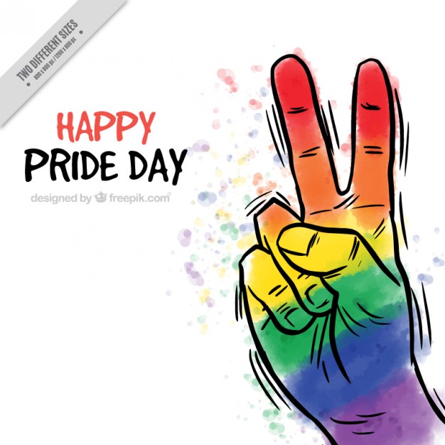 626x626 Hand Drawn Colorful Hand Doing Peace Symbol Background Vector