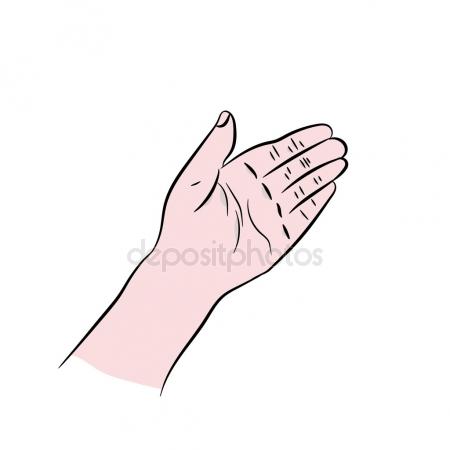 450x450 Hands Making Fly Of Bird. Dove Of Peace Sign Creative Idea. Vector