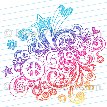 450x450 Hand Drawn Sketchy Peace Sign Doodle Drawing Vector Illustration
