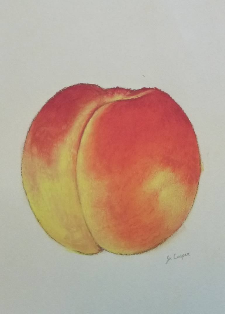 770x1073 Saatchi Art Plump Peach Drawing By Jessica Casper