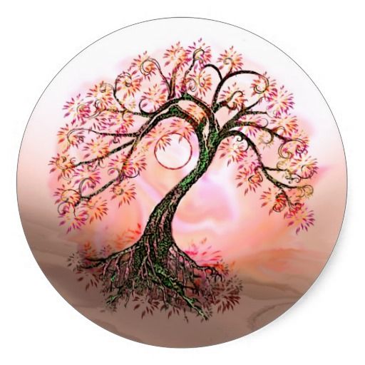 512x512 Peach Tree Of Life Moon Stickers Possible Tat Ideas