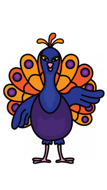 215x382 How To Draw A Peacock, Easy Step By Step Drawing Tutorial