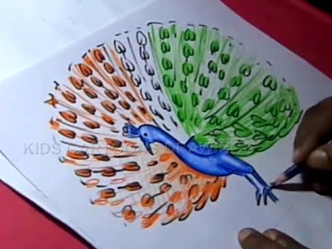 480x360 How To Draw Simple Easy Peacock Drawing For Kids Step By Step
