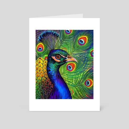 540x540 Peacock Drawing , An Art Card By Morgan Davidson