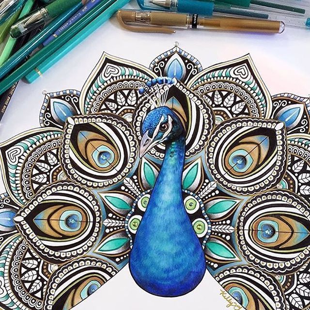 640x640 Peacock Zentangle Art Peacocks, Mandala And Doodles