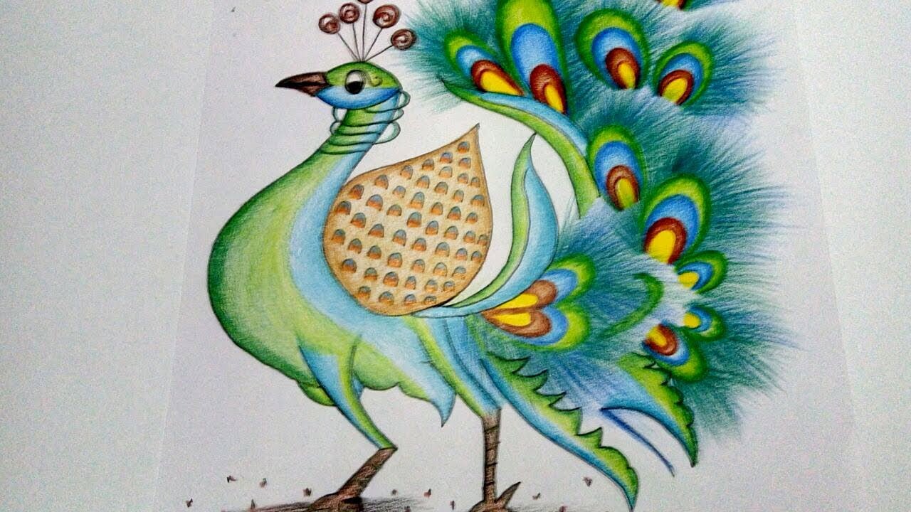 1280x720 Peacock Drawing