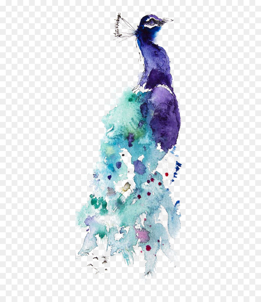 900x1040 Watercolor Painting Peafowl Drawing Art