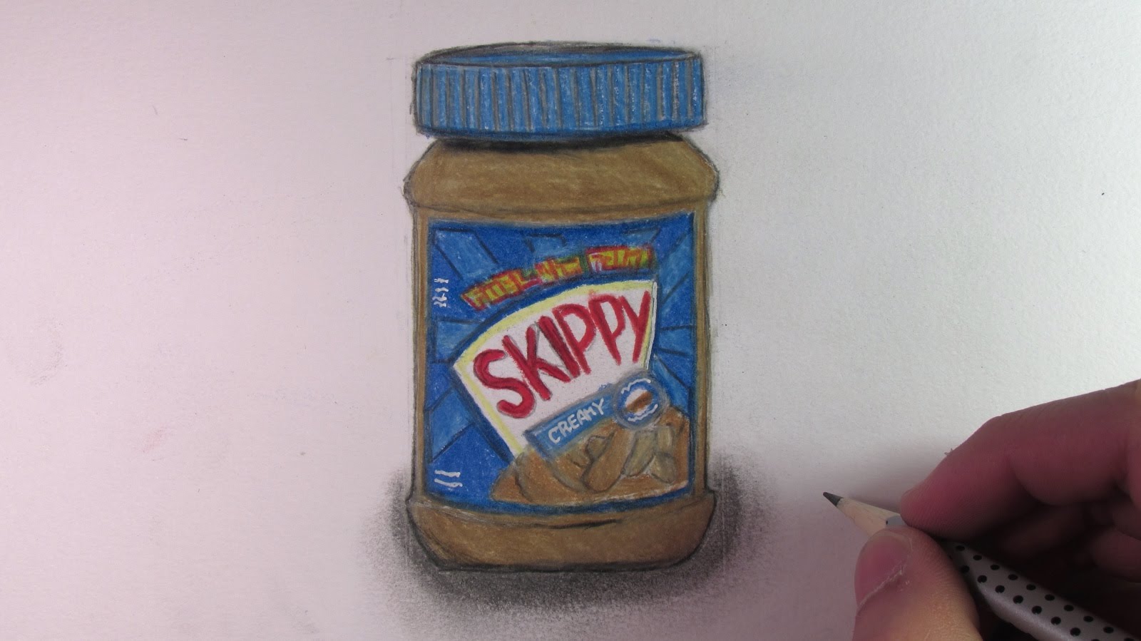 1600x899 Realistic Peanut Butter Jar (Speed Drawing)