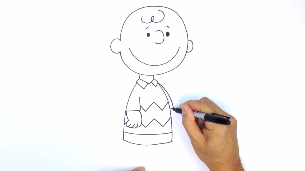 1280x720 How To Draw Charlie Brown (Peanuts) Easy Art Lesson
