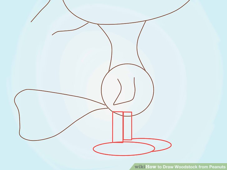 728x546 How To Draw Woodstock From Peanuts 5 Steps (With Pictures)