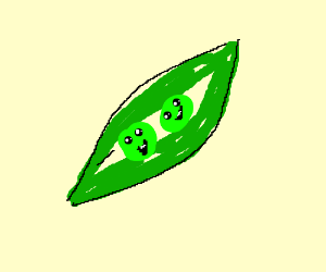 300x250 Two Peas In A Peapod (Drawing By Jpbananaman)
