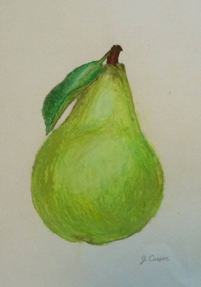 770x1099 Saatchi Art Green Pear Drawing By Jessica Casper