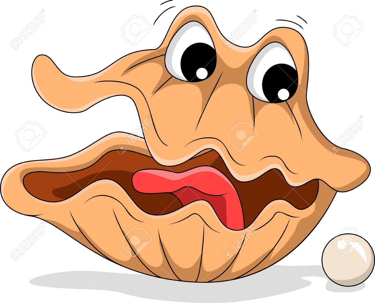 1300x1052 Pearl Shell Shocked Expression Royalty Free Cliparts, Vectors,