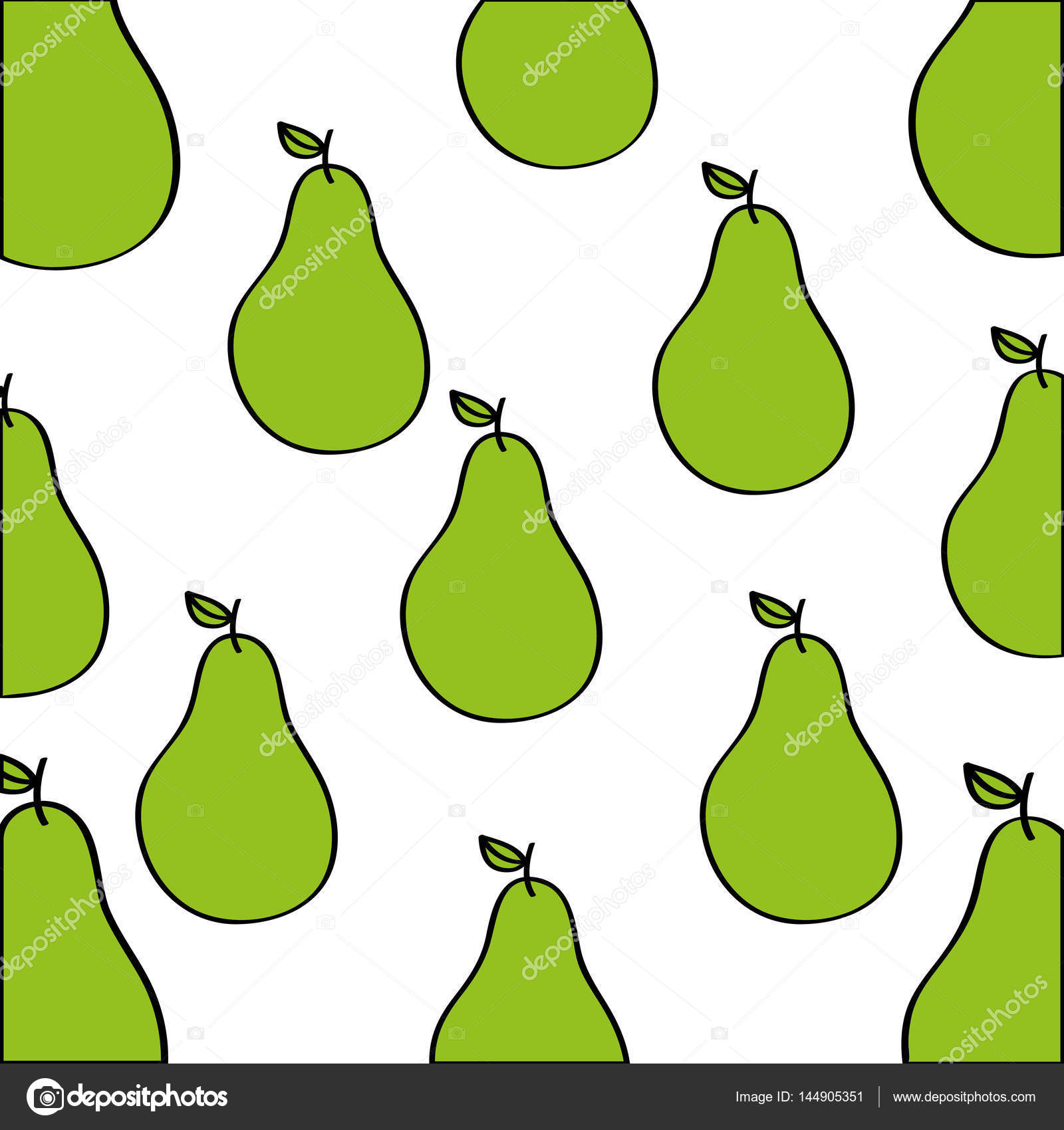 1600x1700 Pears Pattern Fresh Fruit Drawing Icon Stock Vector Yupiramos