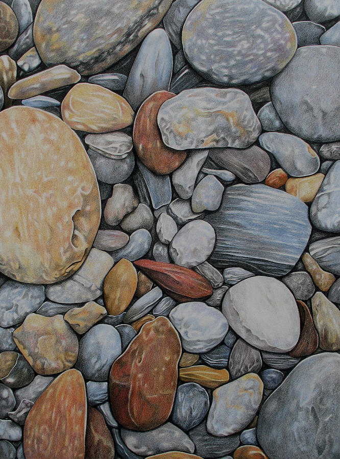 666x900 Orkney Pebbles Drawing By Deborah Holman