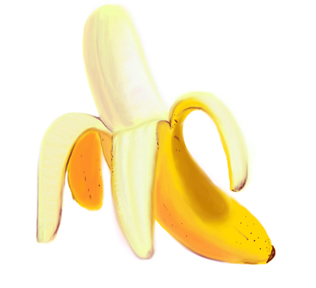 461x420 Peeled Banana And A Pair O' Cherries