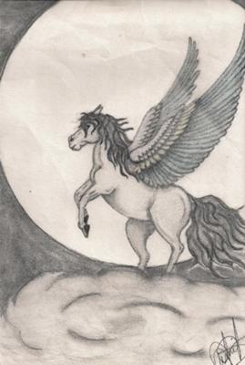 269x400 Pegasus And A Full Moon