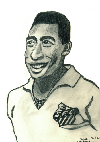 351x500 Pele By Pascal Kirchmair Famous People Cartoon Toonpool