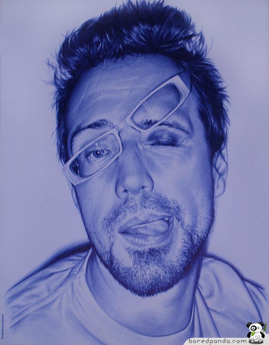 550x704 25 Photorealistic Pictures Drawn With A Bic Pen Bored Panda