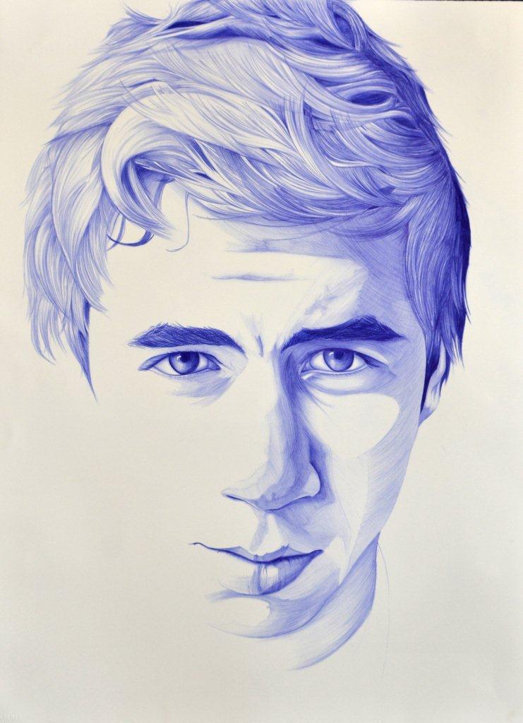 741x1024 Ballpoint Pen Portrait 4 By Shiroyuu