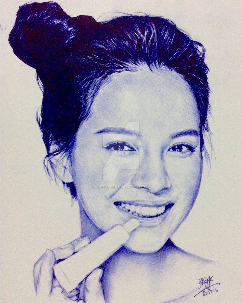 800x1000 Ballpoint Pen Drawing Of Song Ji Hyo By Chaseroflight