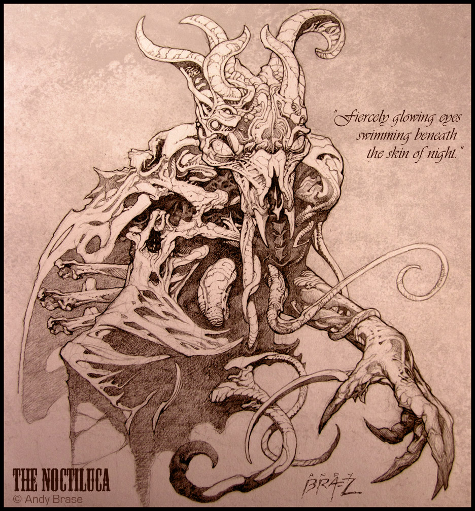 936x1008 Creature Concept Noctiluca (Pencil) By Andybrase