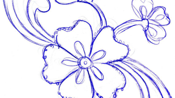 570x320 Simple Flower Designs For Pencil Drawing Pencil Sketch Of Flower