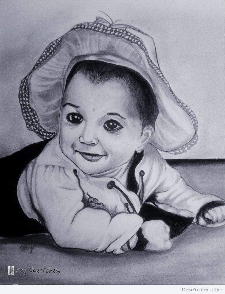 758x990 Gallery Pencil Sketch Images Cute Baby,