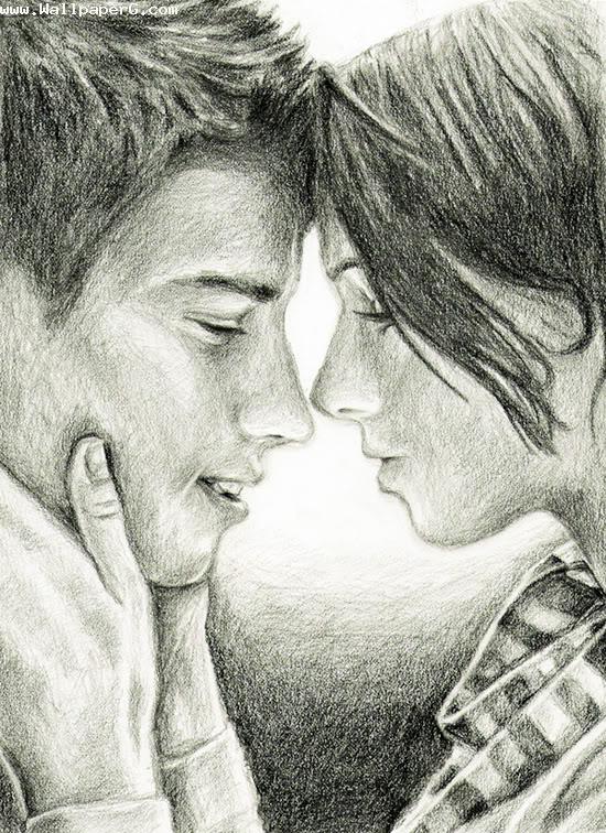 550x756 Download Sketch Of Love Couple