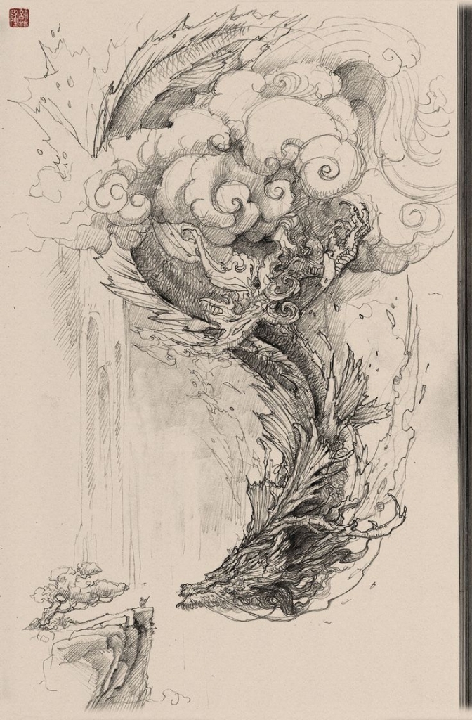 672x1024 Chinese Pencil Drawings Chinese Dragon Pencil Drawing Zhelong Xu