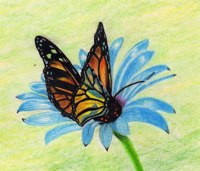 700x597 Color Pencil Drawings Landscape