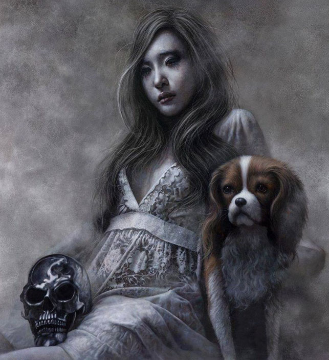 643x702 Girl And Dog Pencil Drawing Image Preview Image