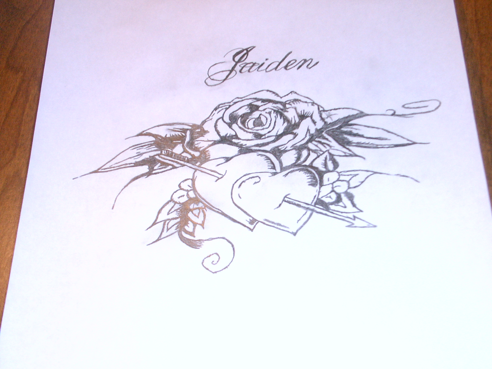 1600x1200 Pencil Sketches Of Hearts And Roses Group