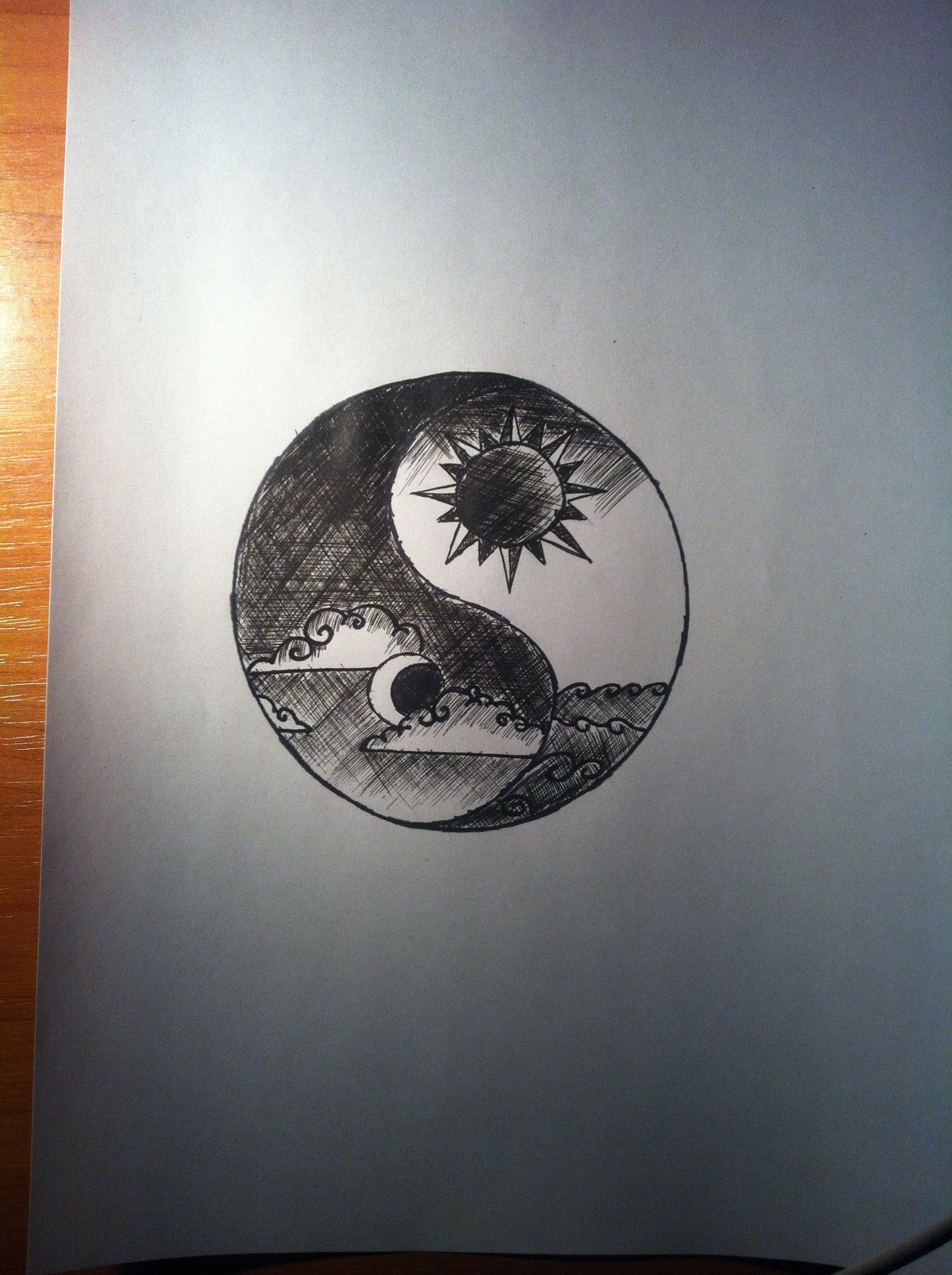 1936x2592 Yin Yang Sun And Moon Time Lapse Drawing