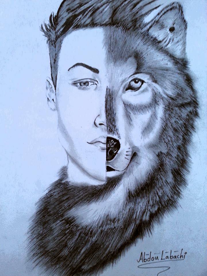 Pencil Drawing Of Wolf at GetDrawings | Free download