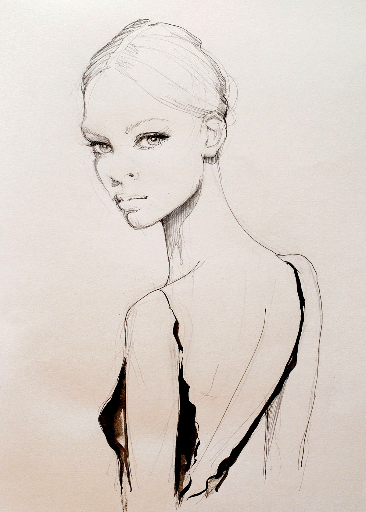 1200x1681 Fashion Face Drawing Pencil Tumblr