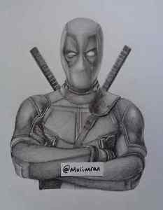 233x300 Original Pencil Drawing Of Deadpool