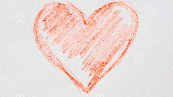 570x320 Pencil Sketch Heart Drawn In Pencil Heart Royalty Free Stock Photo