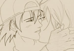 300x210 Love Anime Drawings Anime Love Drawings In Pencil Drawn Manga Love