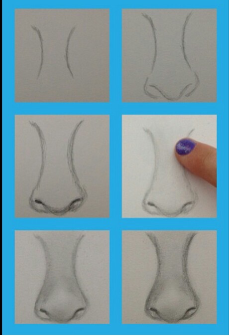 460x674 Nose Tutorial For Pencil Drawings Simple To Draw